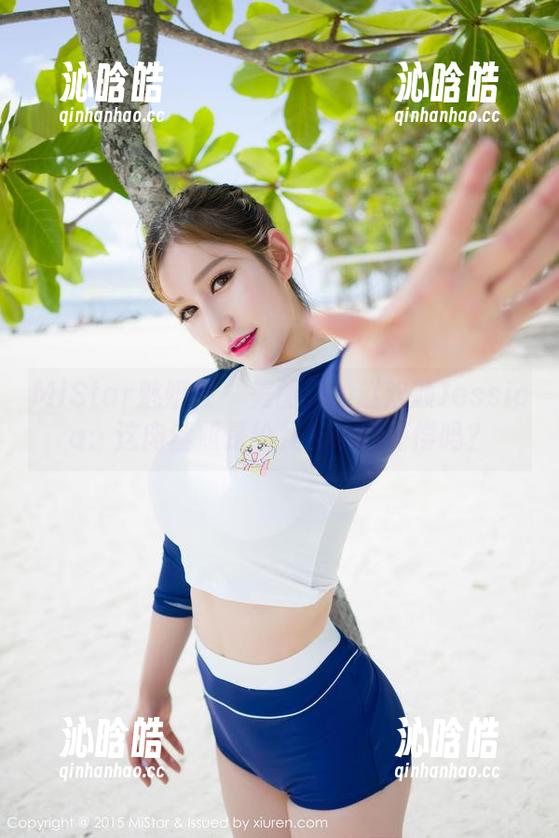 MiStar魅妍社 - 美图里的赵欢颜Jessica：这肉丝照是给我加班的补偿吗？